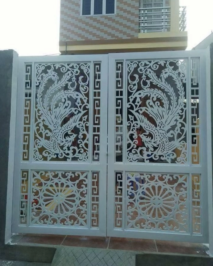 Cổng sắt CNC KD269 họa tiết phượng hoàng nghệ thuật