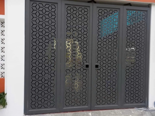 Cổng sắt CNC KD279 – mẫu bông tuyết đơn giản cho người yêu sự kín đáo