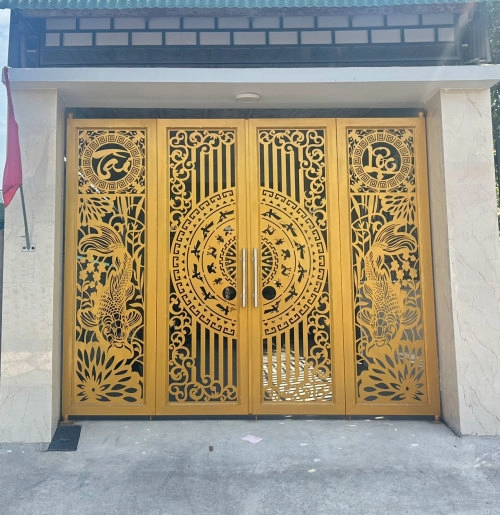 Cửa cổng thép CNC - KD196