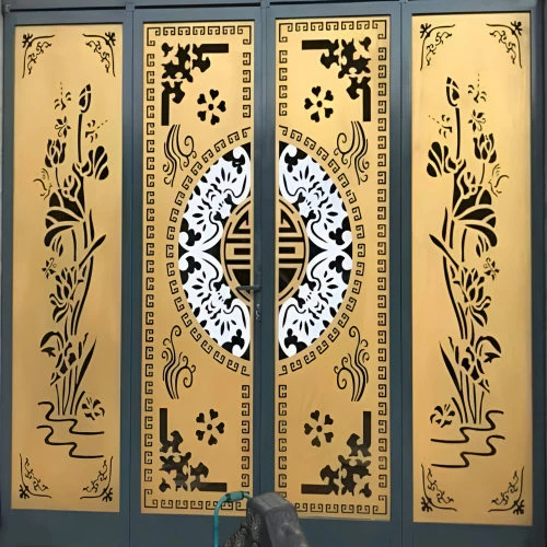 Cửa thép trang trí CNC - KD017