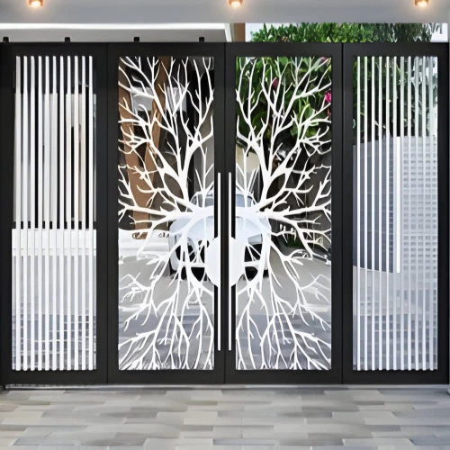 Cửa thép trang trí CNC - KD025