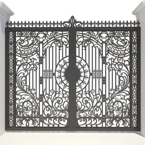 Cổng thép hoă văn CNC 2 cánh - KD119